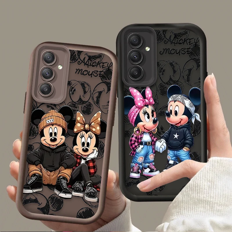Fashion Disney Mickey Minnie Case for Samsung Galaxy A55 A35 A15 A25 A16 A06 A05 A05S A24 A13 A23 A12 A22 A32 A52 A71 A51 4G phone waterproof case iphone case phone case magnetic wireless charging case magnetic case magsafe case phone protector cover leather phone case