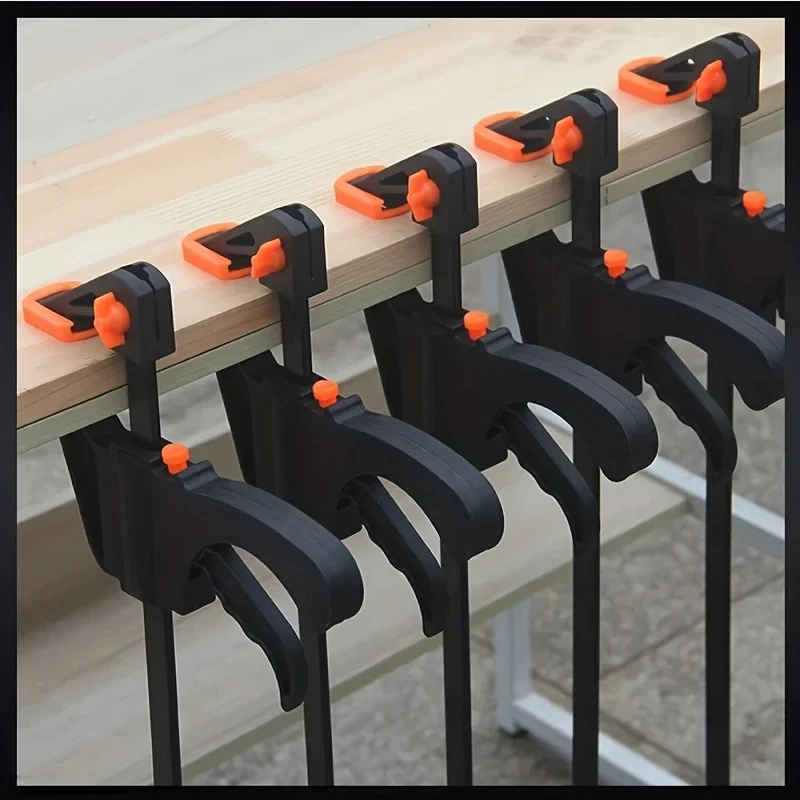 Woodworking Clamps 4' 1/2Pcs Set Fixed Type Quick Ratchet Release Speed Extruded Nylon Work Bar Kit Spreader Gadgets DIY Portable