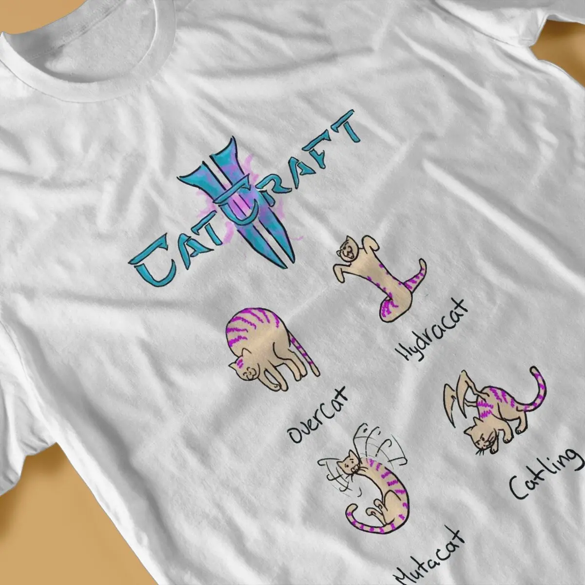 Camiseta con estampado de CatCraft para hombre, ropa Vintage gรณtica de poliรฉster, Harajuku, de verano