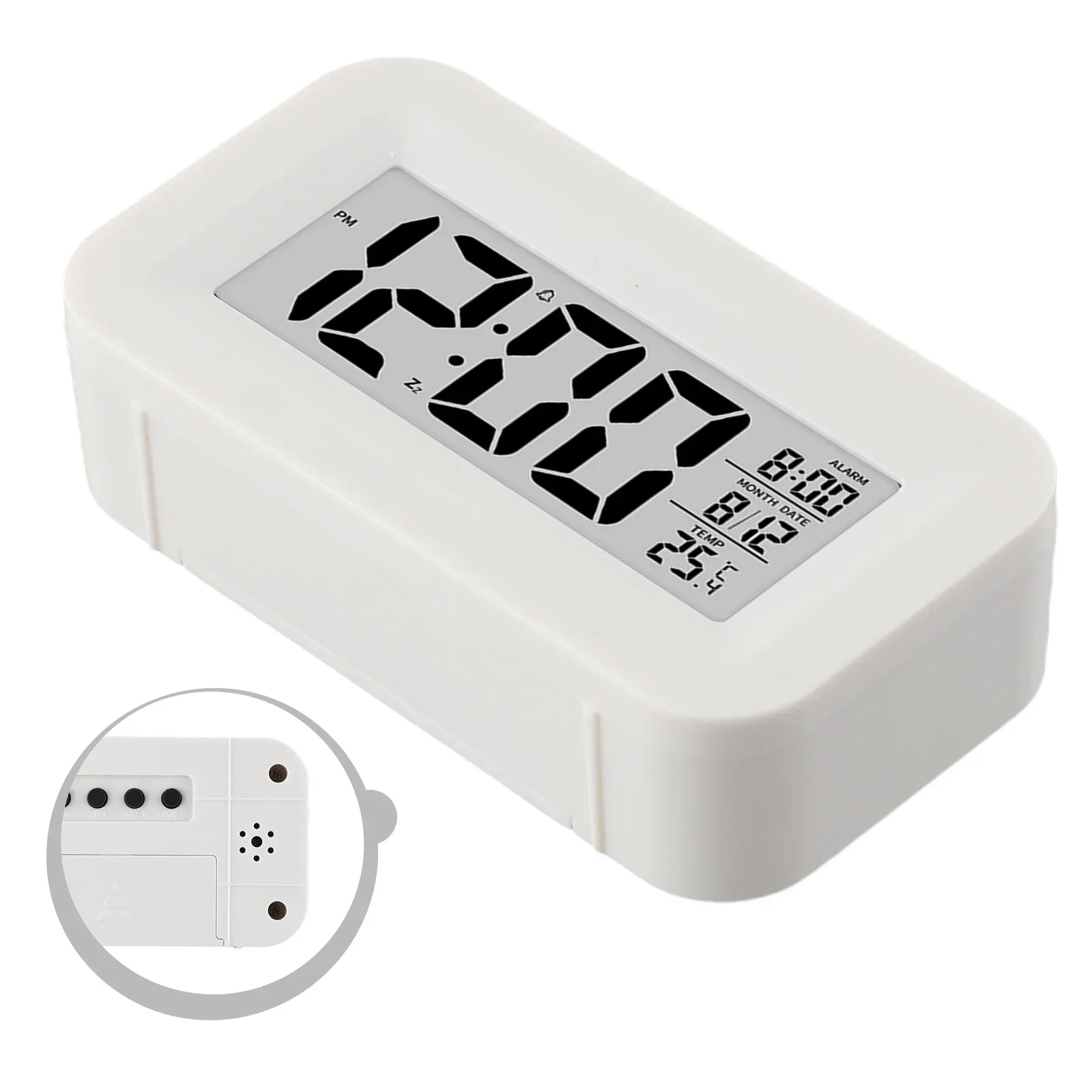 Digital LCD Alarm Clock Electronic Digital Alarm Screen Desktop Table Clock For Home Backlight Snooze Calendar