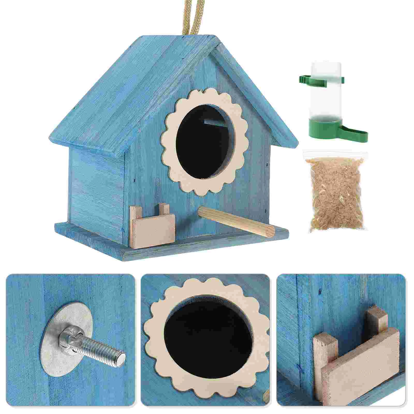 Wooden Birdhouses For Outside Nest Birdcage For Outdoors Parakeet The Bird's Feeder Birdhouses Plastic Lamb Decor