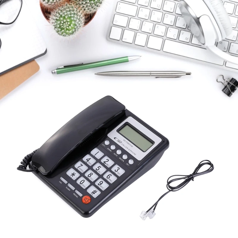 

Corded Landline Phones Desk Corded Telephone Number Storagefor Home/Hotel/Office Dropship