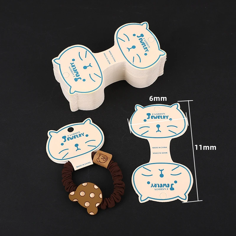 50pcs Hair Accessories Display Paper Cards Hair Band Headband Foldable Hanging Cardboard Diy Jewelry Retail Packaging Price Tag