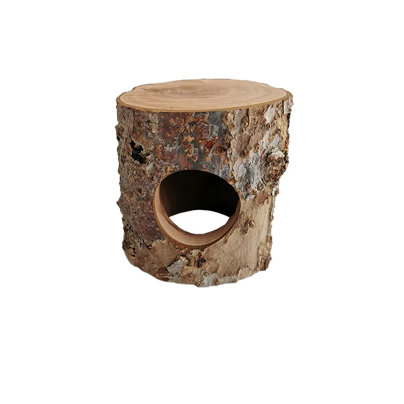 Hamster Escape Nest Wooden Nest Natural Teeth Grinding Supplies Golden Wire Bear Tree Cave Landscaping Supplies small pet tunnel,hamster cage tunnel,hamster toy maze