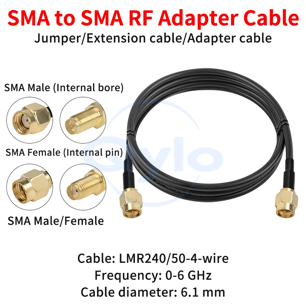 LMR240 SMA-Buchse auf SMA-Stecker Verlängerungsadapterkabel Router AP RF-Verlängerungskabel 50-4 (1 Stück)