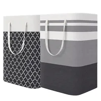 New Waterproof Fabric Laundry Basket Simple Clothes Sundries Storage Box Foldable Bag Large Capacity Laundry Basket 1