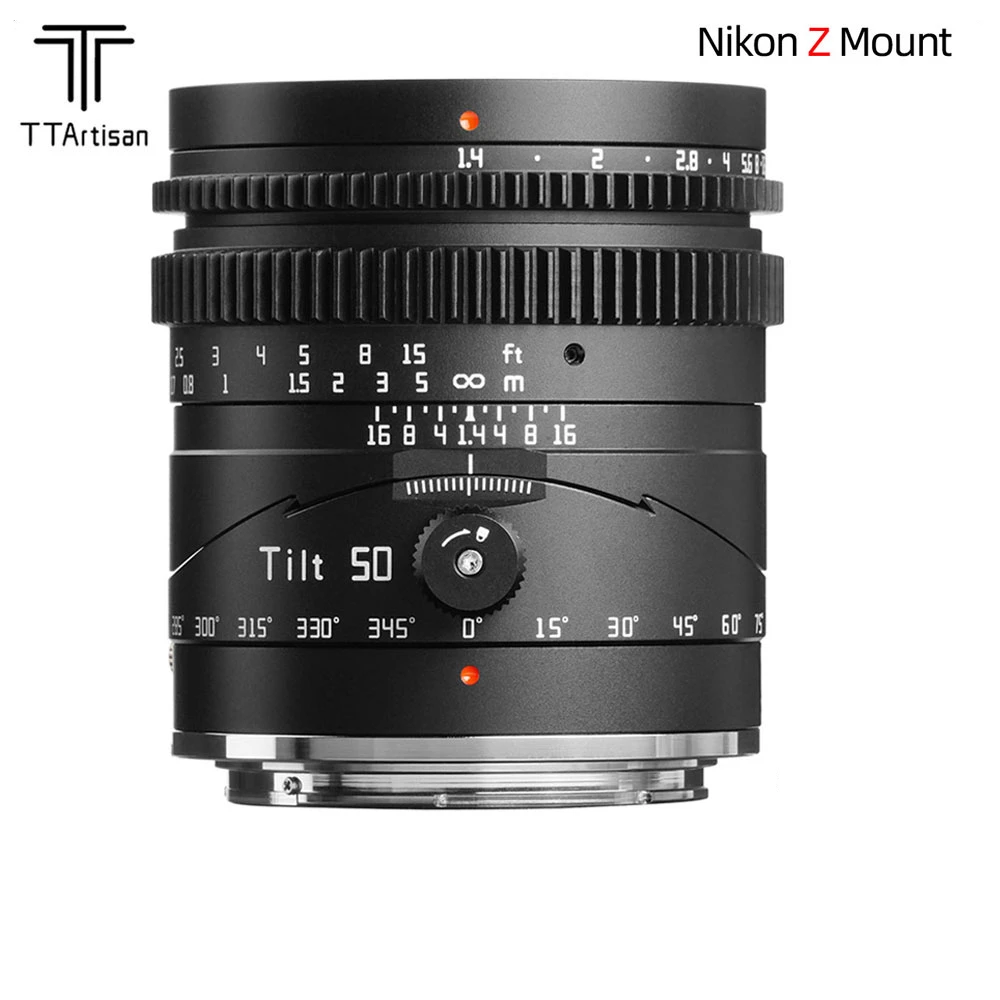Ttartisan Tilt 50Mm F1.4 Obiettivo Verticale Manuale Full Frame Per Fotocamera Mirrorless Nikon Z Mount Z50 Z6 Z7 Z9 Z7Ii Tilt Shift Lente