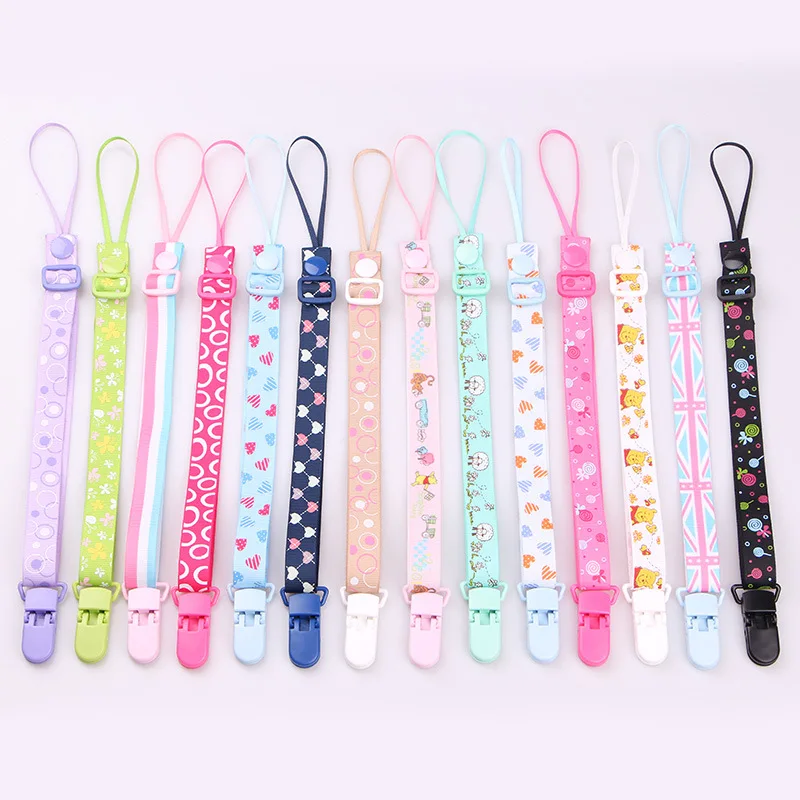 FixedButtonBabyPacifierClipsChainsRibbonDummySootherHolder