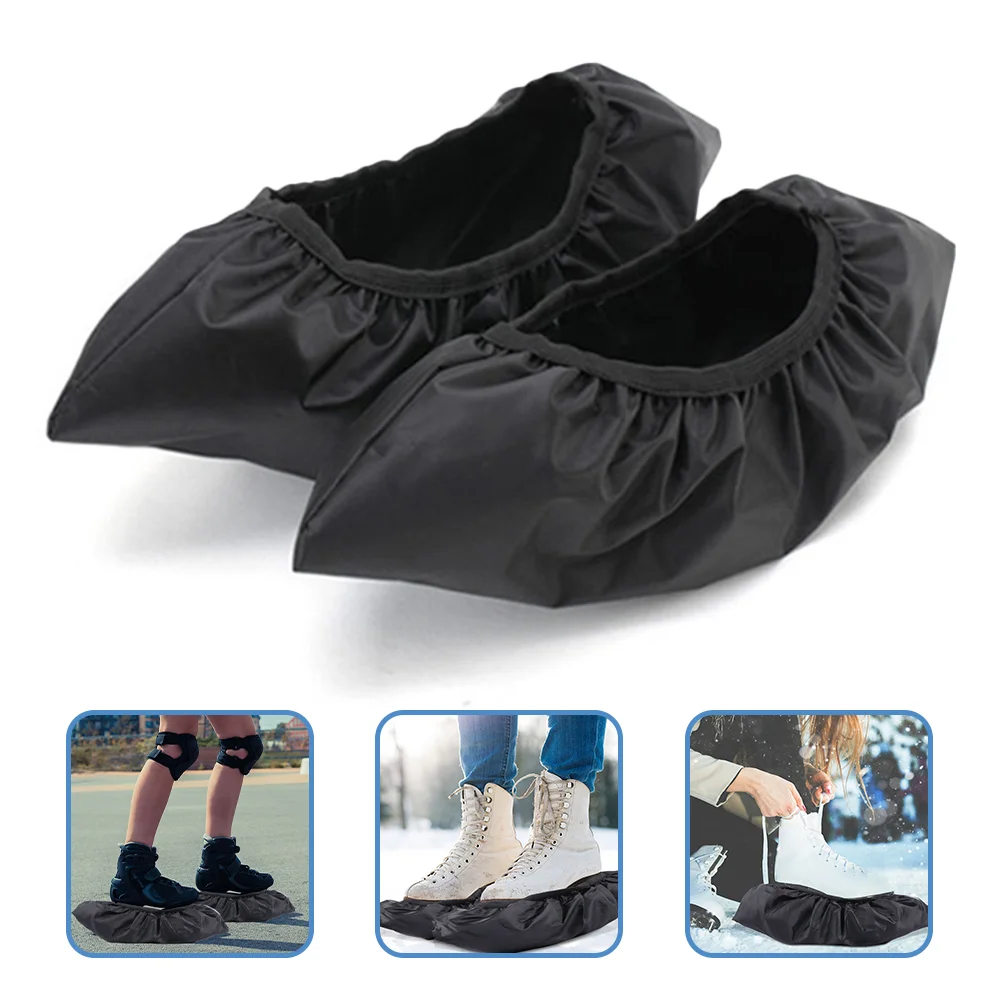 

2 Pairs Roller Skating Shoe Covers Wear-resistant for Skates Portable Boot Hockey Puck Professional Nylon Figure Accessories