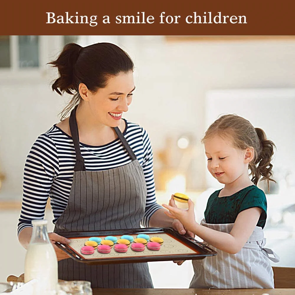Macaron Silicone Baking Mat Cookie Pad Rolling Dough Mats Baking Gadget Oven Sheet Cake Bakeware Kitchen Tools,silicone baking mat