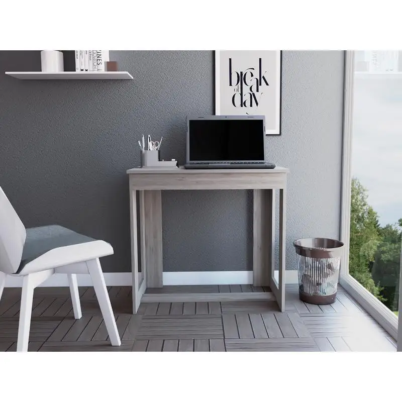 

DEPOT E-SHOP Alcala Writing Desk, Light Gray