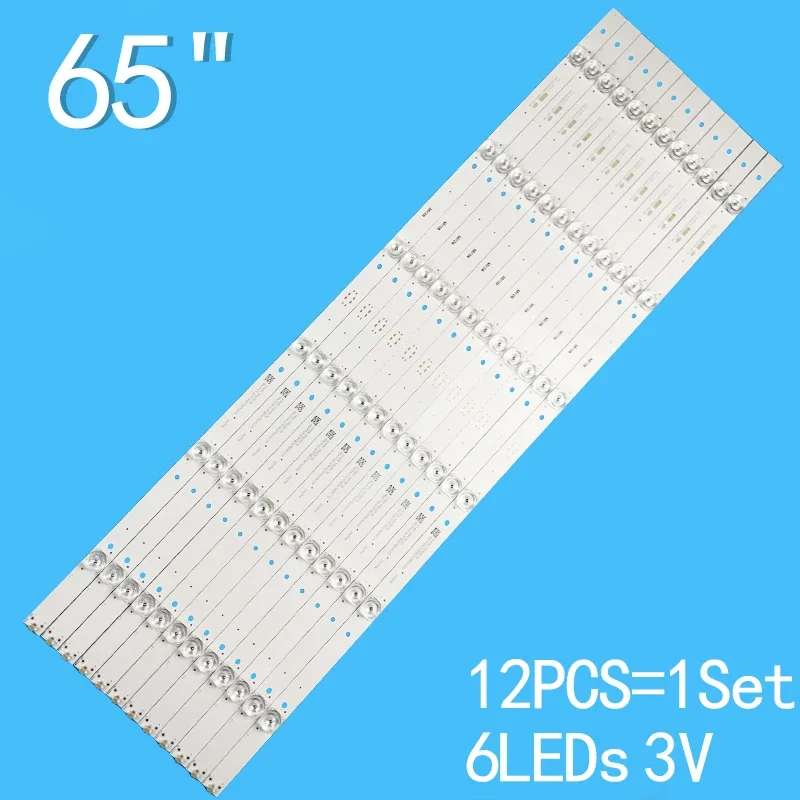 New 12PCS LED For CRH-K65C8003030T12066BT-REV1.0 JL.D65061330-114AS-M for HAIER 65UG6550 65UG6550GA 65UGX3500 LVU650CSDN V  LS65 автоакустика kicx headshot ls65