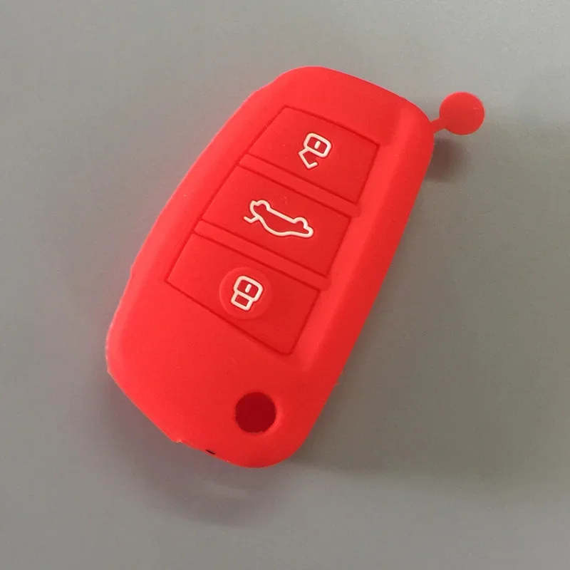 Silicone car case Holder Key Cover for Chery Tiggo 2 Tiggo 3X 3 5 Fulwin 2 Eastar 3 Button Key Case Keychain Accessories key case key case cover car key shell
