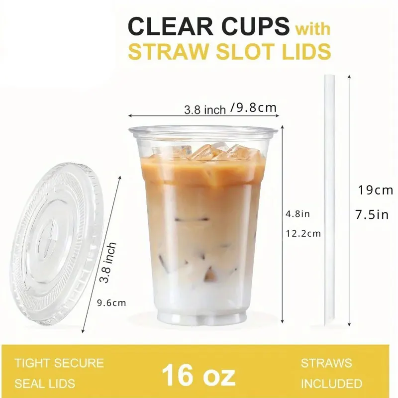100/30/10sets cups with lids straw disposable BPA free recyclable Halloween Christmas party supplies