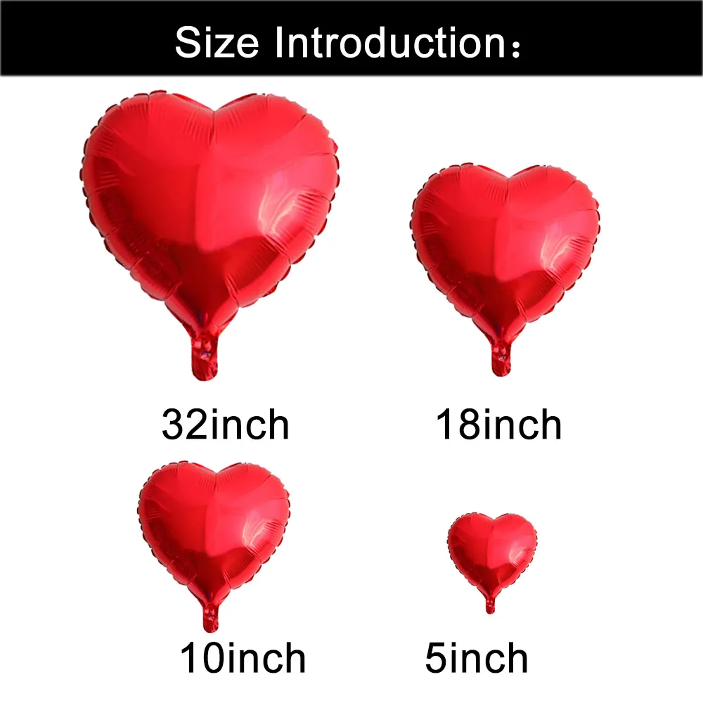 Large Heart Foil Balloons 2