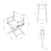 Wide Director Chair Solid Oak Frame Extra-Wide Seat Color Options 5