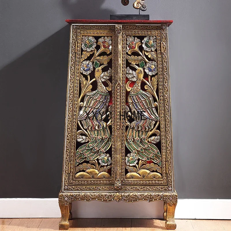 Crafters Vetrina In Piedi Grande Legno Metà Secolo Espositore Mensola Curio Vetrina Soggiorno Mobili Soggiorno