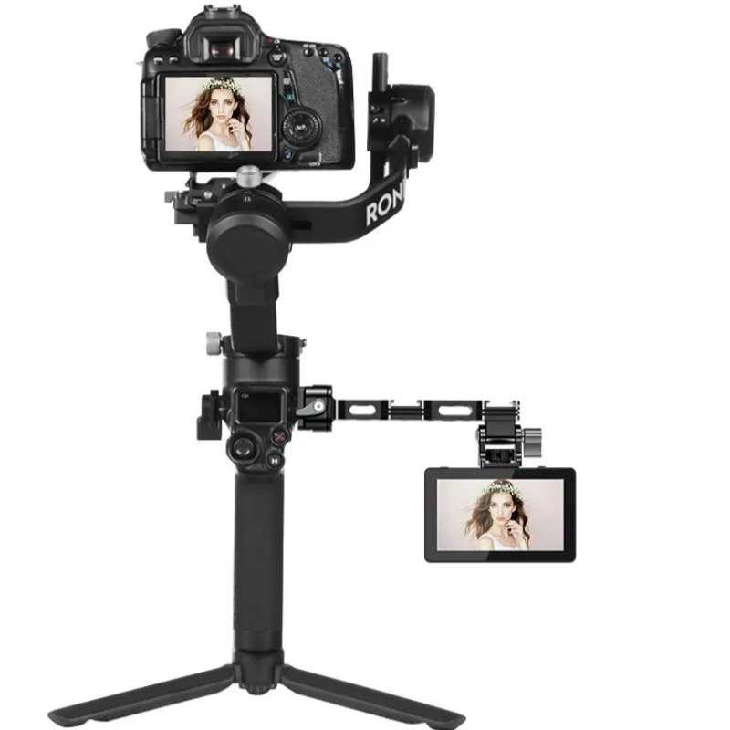DJI RS2/RSC2용 나토 레일 퀵 릴리즈 모니터 마운트 | 안정적이고 가벼운 사용을 위한 콜드 슈가 있는 연장 암