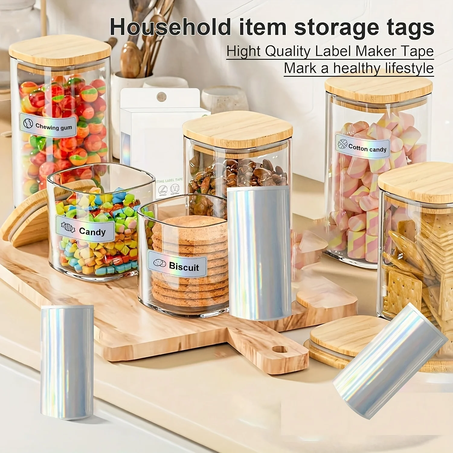 Holographic Thermal Paper Roll (Compatible with 57mm/2.25" Thermal Printers) - Self-Receipts, QR Code & Sticker Labels