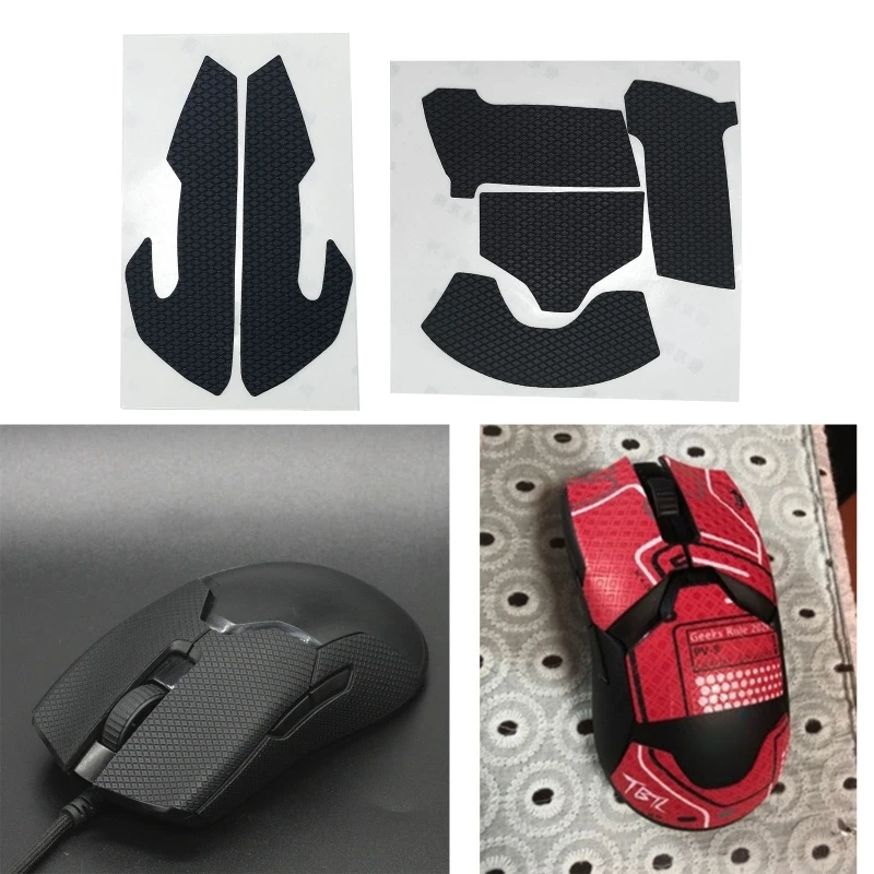 2024 New 1 Set DIY Mouse Skin Mouse Skates Side Stickers Sweat Resistant Silicone Pads Grip Tape for Razer Viper Ultimate Mouse