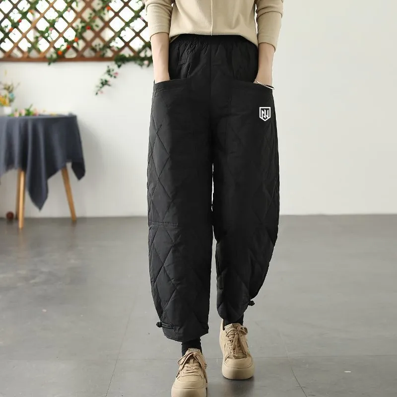 신상바지 Winter Golf Wear Women Korean Golf Pants Thickening High Waist Straight Pants Fashion Casual Women Clothes