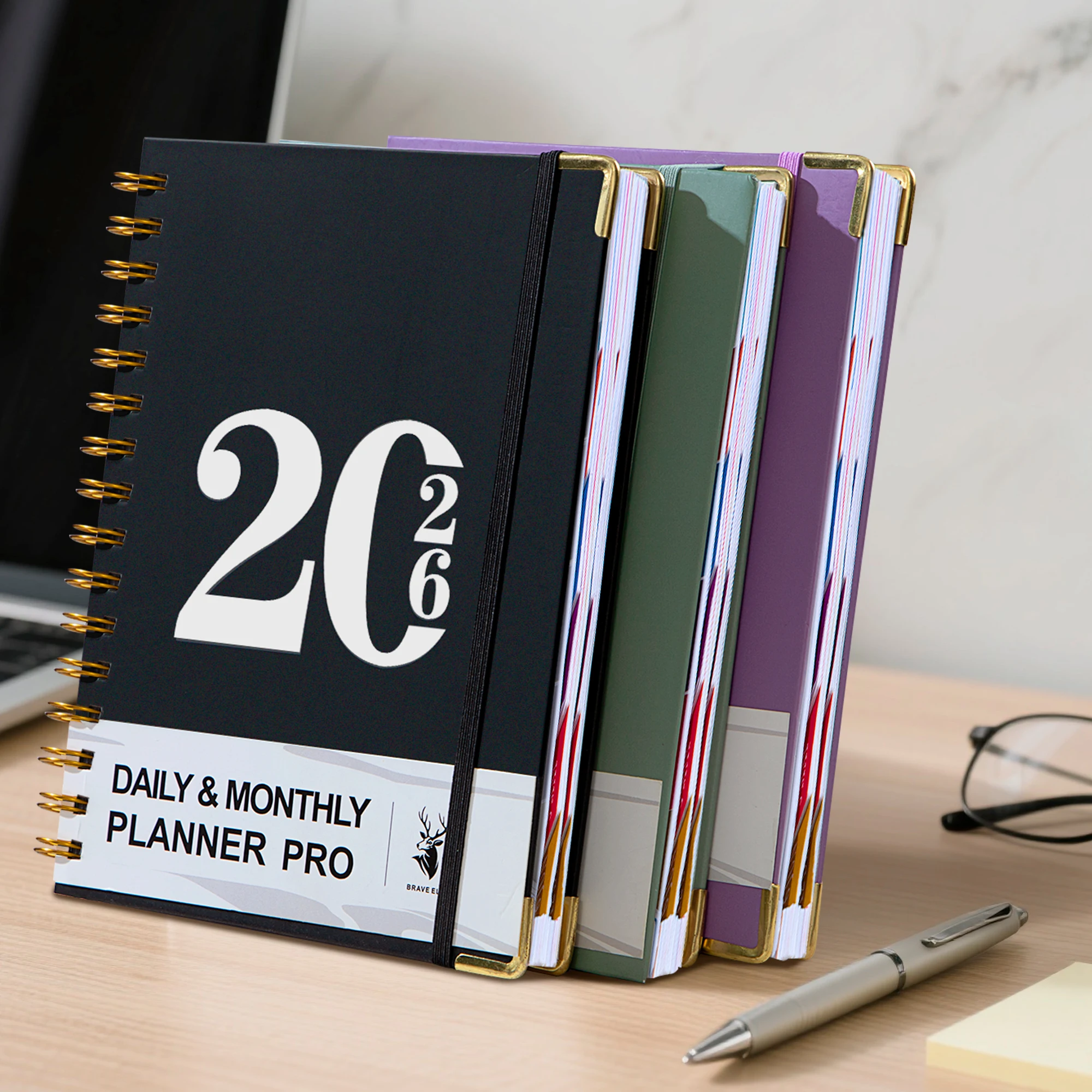 Enhanced Productivity Planner: 320-Page Spiral Bound Agenda with Complimentary Stickers