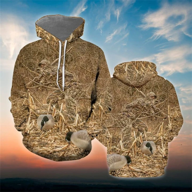 thumbnail image 1 of Sudadera con capucha de manga larga para hombre, sudaderas con estampado gráfico de animales divertidos, pato y alpaca, jerséis de gran tamaño, sudaderas de moda para hombre, 1 of 4