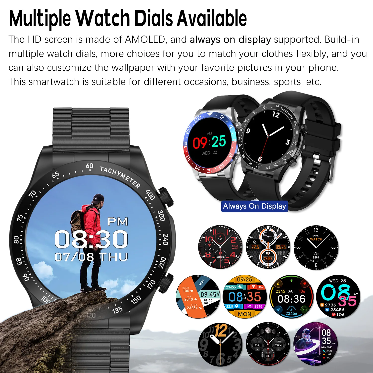 2026 Smart Watch Sleep Monitoring Bluetooth Call 1.43"inch AMOLED Retina HD Display Screen 466 Touch Screen Sports NFC Watch 2
