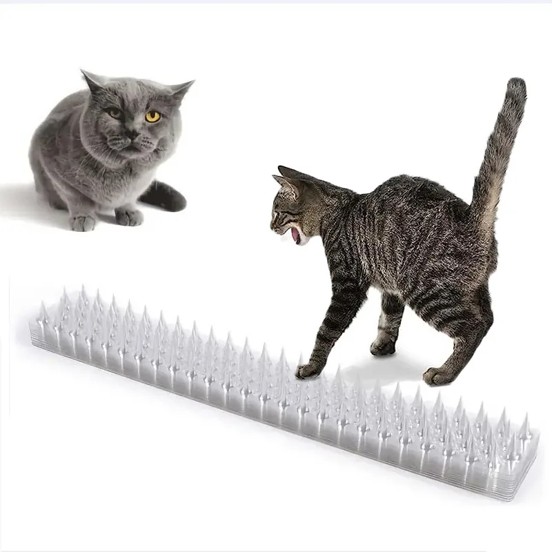 Pet fence barrier Spikes Repeller Cat Plastic Bird Repellent Anti Pigeon Anti-bird Squirrel Garden Fences Control Transparent Spikes