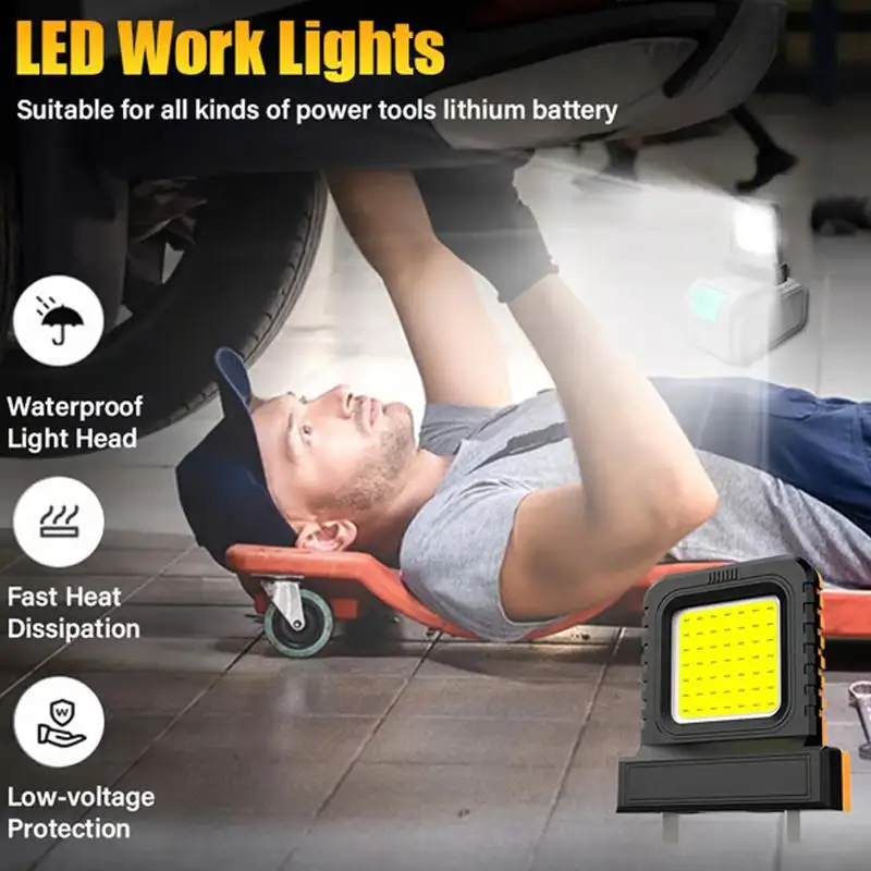 Waterproof LED Work Light for 18V-21V Li-ion Battery