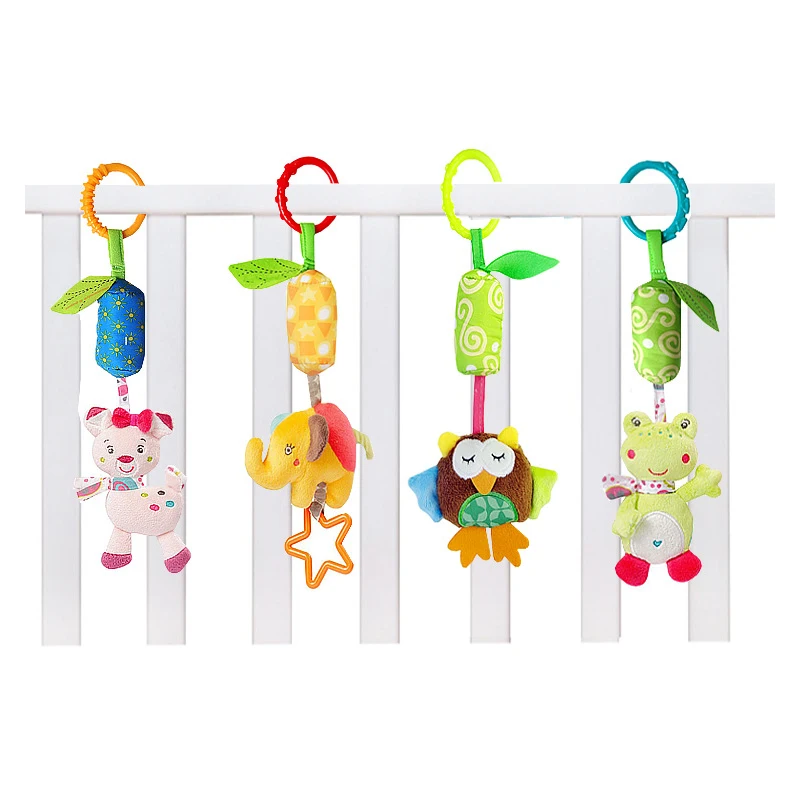 Baby Crib Hanging Rattles Toys Car Seat Toy Soft Mobiles Stroller Crib Spiral Toy Pram Hanging Dolls for Babies Newborn Gift images - 6