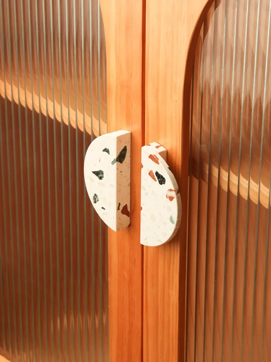 round brass marble handles para moveis porta 04