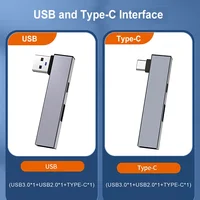 4 in 1 Compactly Aluminum USB C Hub USB3.0 Hub Type C to Type C and Double USB Port Hub for Versatile Devices Connectivity - Image 3