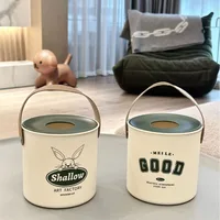 1Pc Round Toilet Roll Paper Container Living Room Bedroom Napkin Holder Home Toilet Paper Storage Desktop Tissue Box Dustproof 1