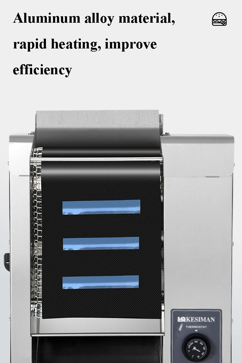 Hot Dog Burger Bread Baking Oven for Fast Food Shop Stainless Steel Bread Heating Machine Hamburger Bun Toaster