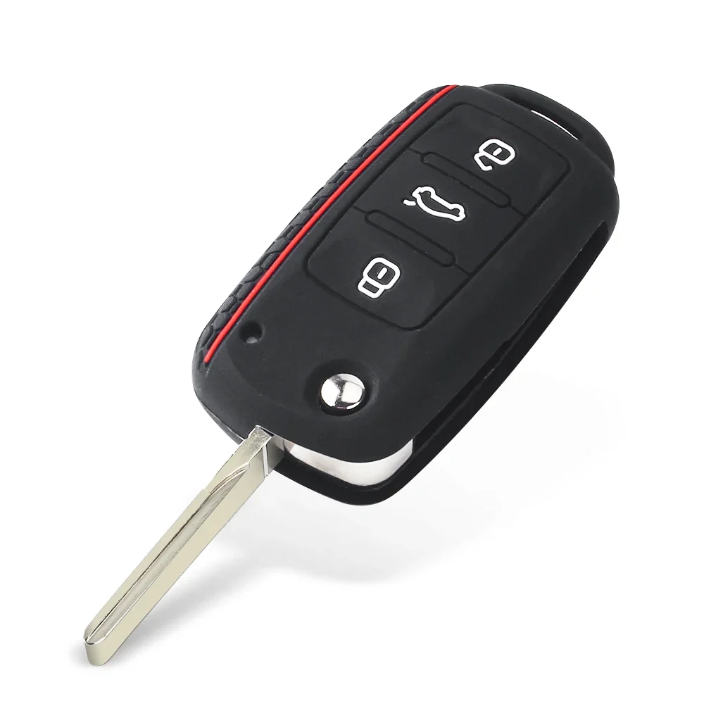 Silicone Remote Key Fob Case Cover For SEAT Leon Ibiza For VW Golf Polo Bora Beetle Tiguan SKODA Fabia Superb key case cover