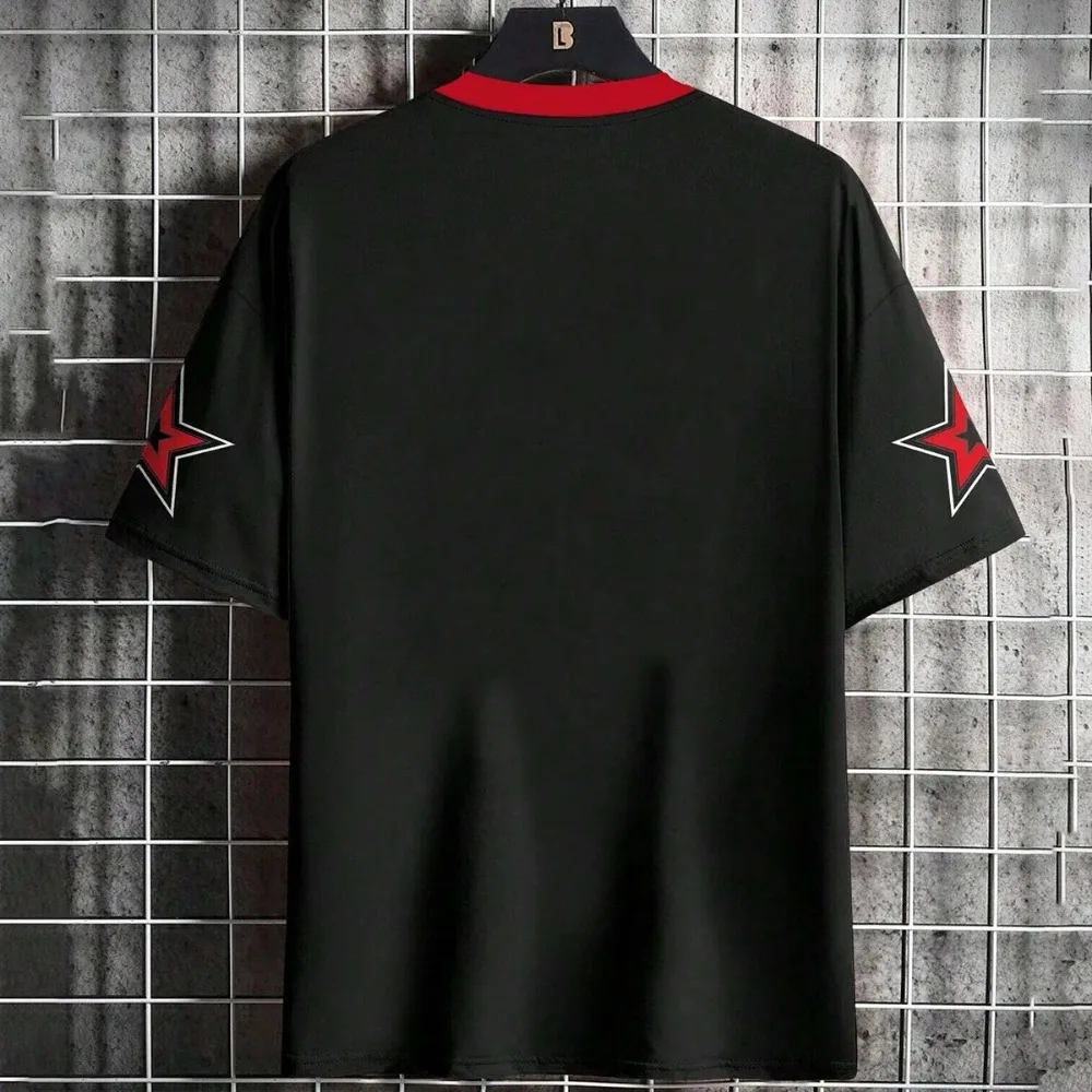 Men's Fashion Letter Print Round Neck Short Sleeve T-shirt Outdoor Sports Fans Men's Women's Tshirt Tops Kids Tees Clothing 6