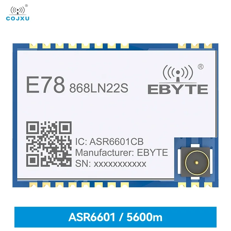 ASR6601 LoRa rf Module SoC 22dBm 868MHz LoRaWAN IPEX/Stamp Hole Long Distance 850-925MHz Transceiver Receiver E78-868LN22S(6601) 868mhz lora module transceiver 4pcs radio comunicador de longo alcance lorawan modules 868 mhz iot sx1276 transmitter transmisor