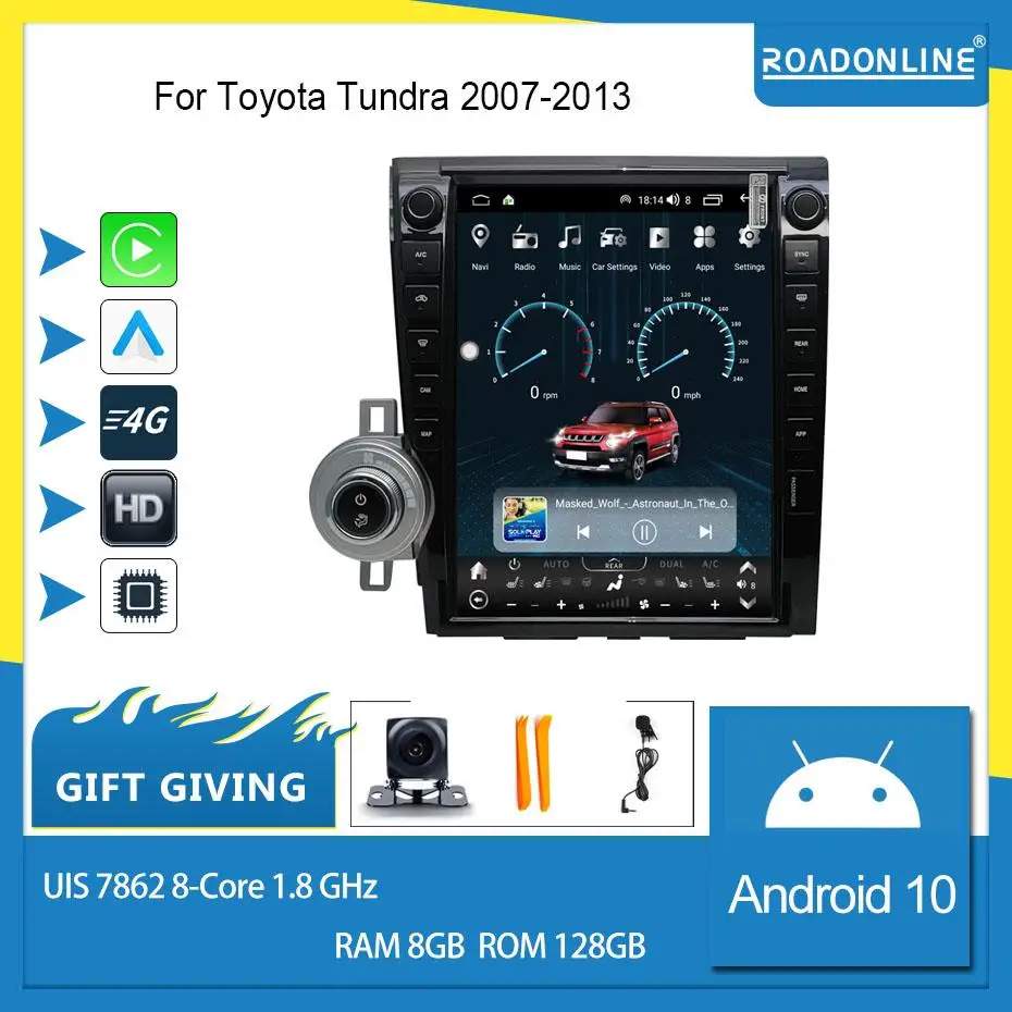 

For Toyota Tundra 2007-2013 1024*768 Resolution UIS7862 Octa-core 8+128gb Car Navigation CarPlay Car Radio Multimedia Video