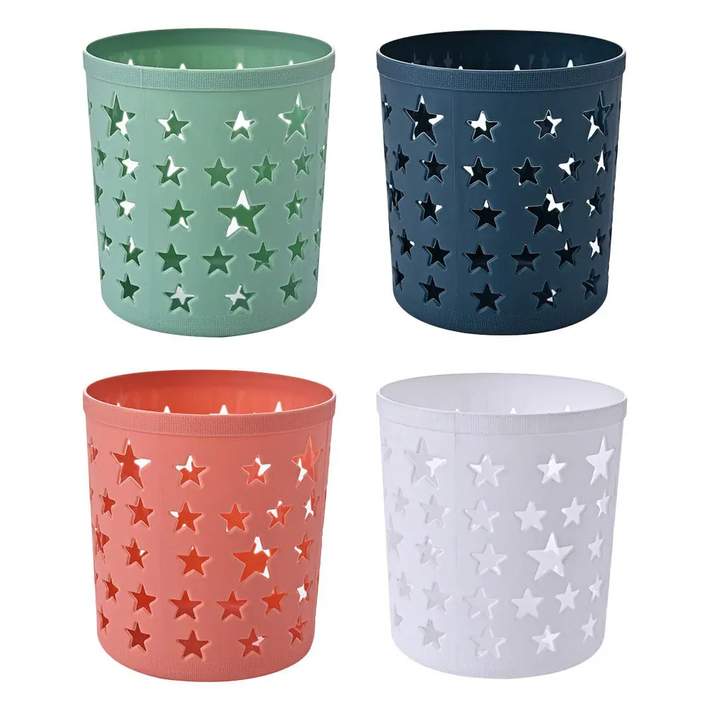 4Pcs 다섯개 별 모양의 빈티지 스타일 데스크탑 보관함 PP 플라스틱 펜 홀더 문구 정리함 브러쉬 컨테이너