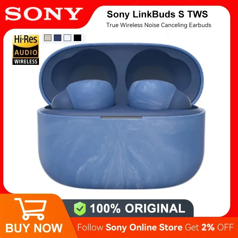 イヤホン Link Buds S Blue Sony LinkBuds S Truly Wireless Noise Canceling Earbuds, Blue