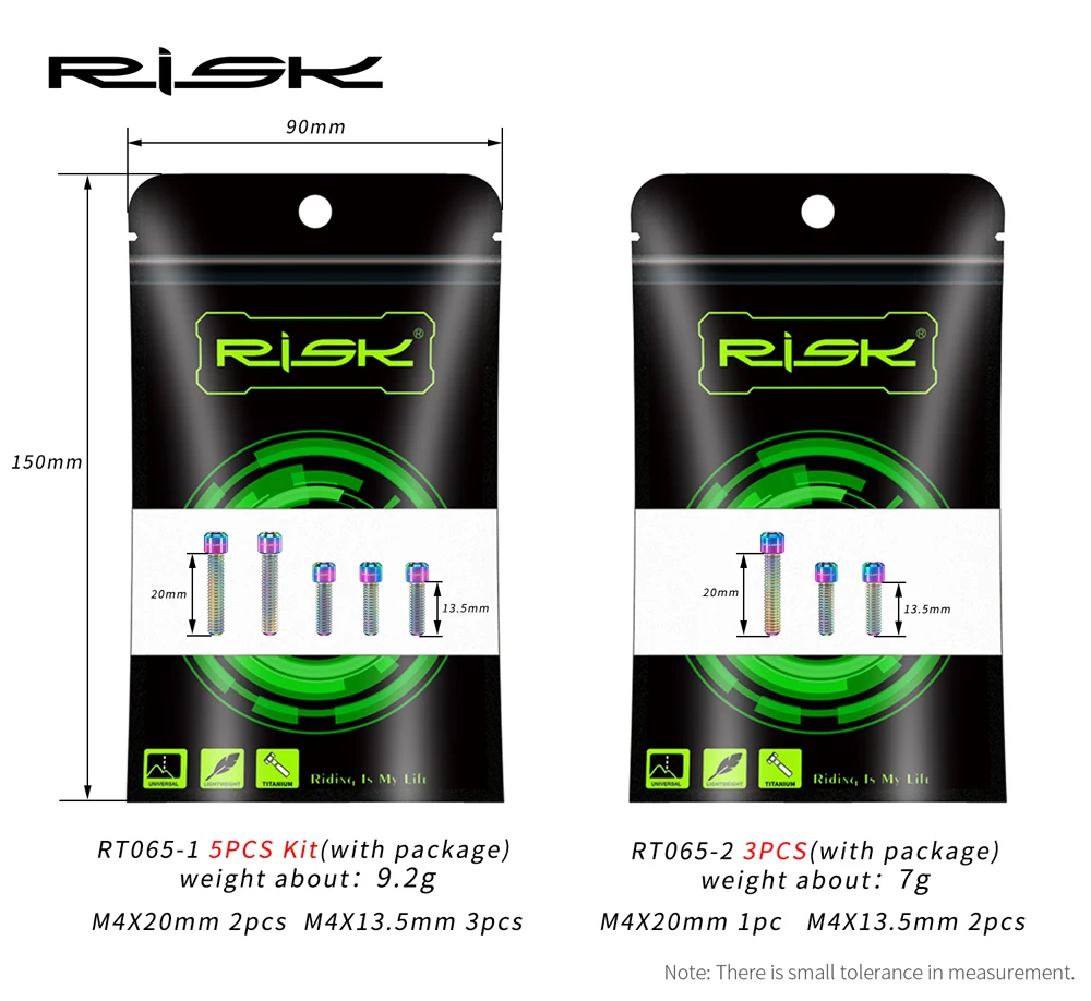 RISIKO M4*13,5 / M4x20 mm Titanlegierung Fahrrad vorne/hinten Schaltwerk Schrauben für MTB Fahrrad XT X7 X9 Schaltverstellschraube – Detail 7