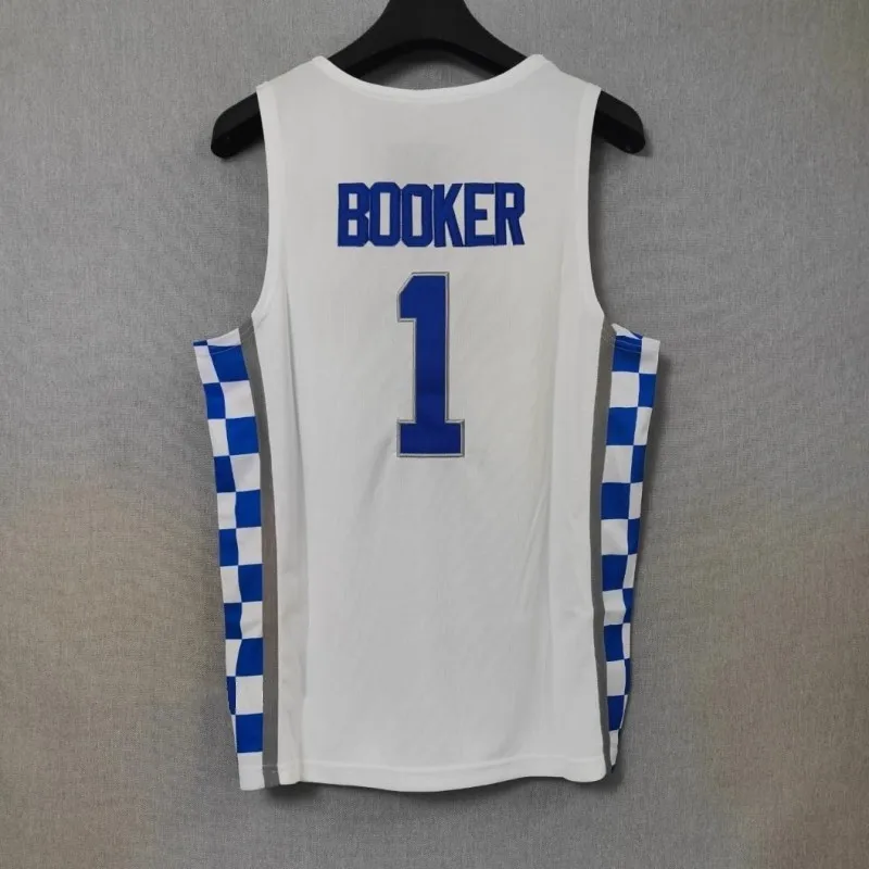 Basketball Jersey Men Oversize 1 Booker University Kentucky Embroidery Breathable Sportswear basketball jerseys