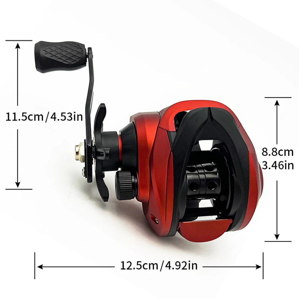 Rechargeable 7.2:1 Digital Fishing Baitcasting Reel w/ Accurate