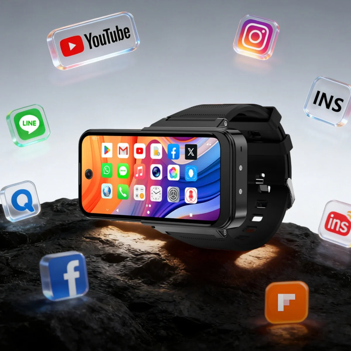 3.97-inch Smartwatch 8GB RAM 256GB ROM Android12.0 With Facial Recognition Dual SIM Standby 4G 5G Network Mini Smart Watch Phone 4