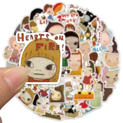 Yoshitomo Nara Waterproof Decorative Sticker Set - Versatile for Handbooks, Phone Cases, Laptops, Suitcases, and Water Cups (50/100/150 PCS) (100PCS)