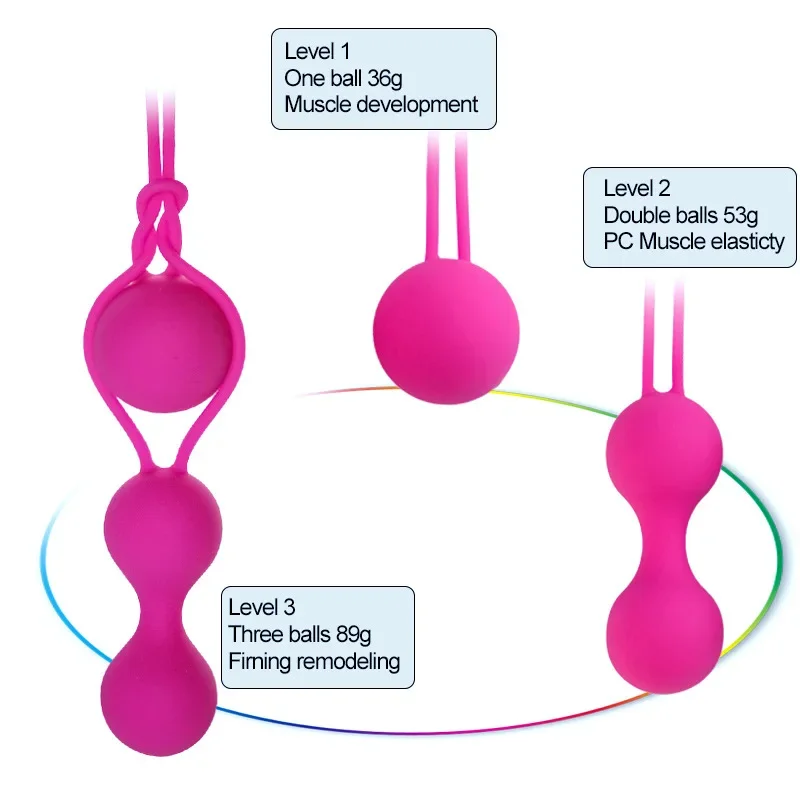 Safe Silicone Ball Kegel Exerciser Pelvic Floor Muscle Trainer Venus Ball Perinee Tighten Sex Toys Women Vaginal Geisha