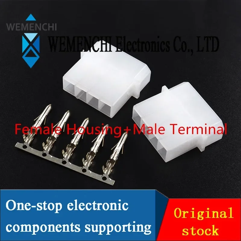 Terminal Block Connector US Stock 10Set 2EDG 4 Pin 4P Plug-in