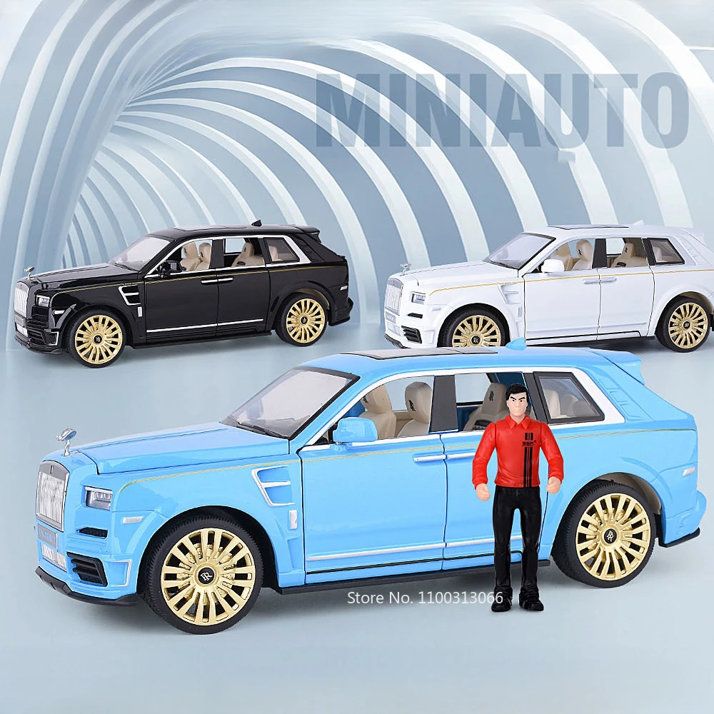 1/24 Rolls-Royce Cullinan Modello Di Auto Simulazione Modello Di Veicolo Giocattolo Pressofuso In Metallo Con Luce Musicale Tirare Indietro Giocattoli