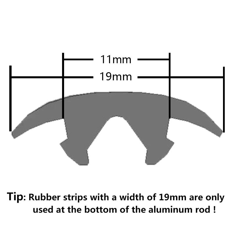 Car Exterior Parts Car Roof Rack Strap Sealing Rubber Strip Roof Rack Cross Bar Reduce Wind Resistance Noise Width 19mm For Thule Top Rod